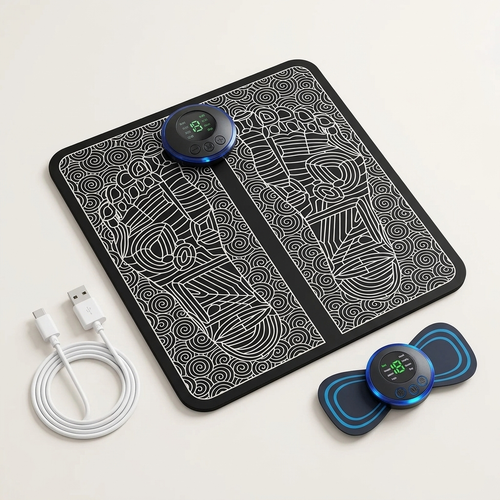 Masajeador de pies recargable con mini masajeador portátil y cable USB